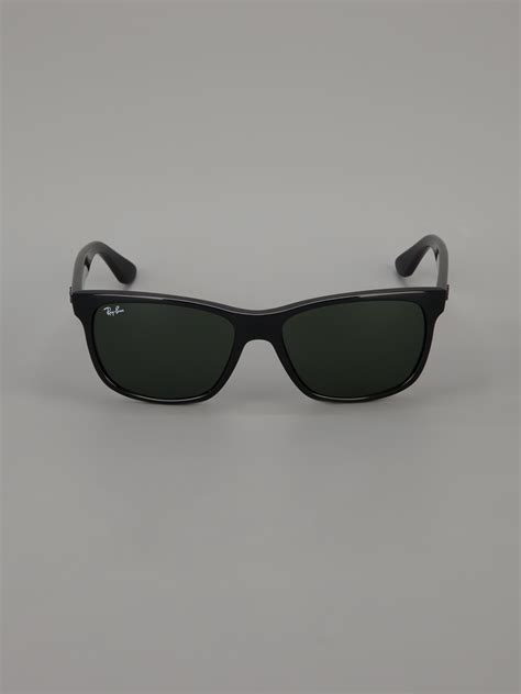 Ray Ban Flat Top Sunglasses In Black For Men Lyst