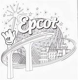 Disney Coloring Pages Epcot Kingdom Walt Clipart Magic Kids Clip Book Spaceship Rides Earth Printable Florida Activity Sheets Print Color sketch template