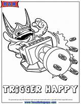 Coloring Pages Skylanders Trigger Happy Hmcoloringpages sketch template