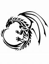 Dragon Stencils Printable Stencil Chinese Tribal Tattoos Coloring Pages Kids sketch template