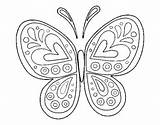 Mandalas Mariposa sketch template