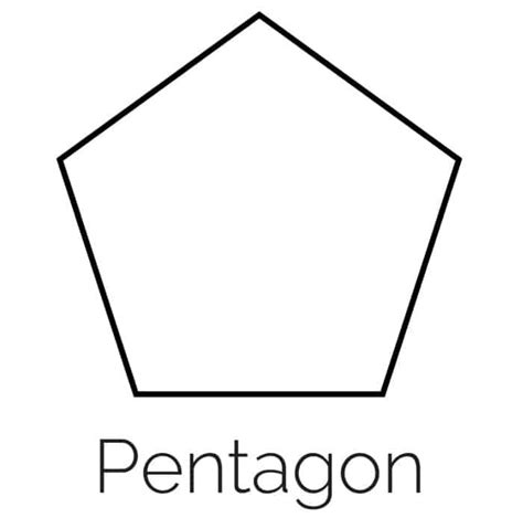printable pentagon shape freebie finding mom shape templates