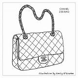 Purse Drawing Handbag Bag Designer Handbags Chanel Coloring Pages Sketch Illustration Purses Outlines Fashion Iconic Bags Sketches Sac Borsa Disegno sketch template