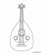 Mandolin Sketch Coloring Template Paintingvalley sketch template