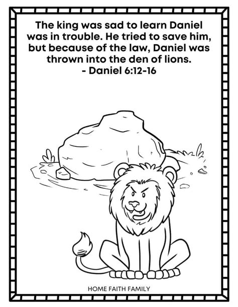 daniel   lions den coloring book home faith family