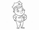 Officer Cop Coloring Coloringcrew sketch template
