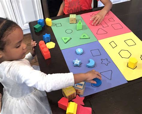 shape activities  toddlers color  shape sorting