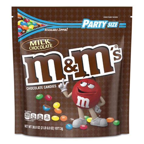 M And Ms Milk Chocolate Candies Milk Chocolate 38 Oz Bag Mnm55114