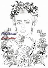 Kahlo Frida Cris Celebrity sketch template