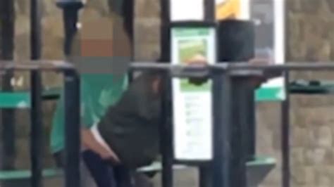 couple filmed having sex at bus stop in broad daylight metro video