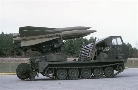 side view    army    propelled hawk surface  air missile system picryl