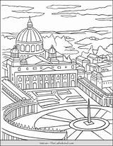 Vatican Coloring Thecatholickid Catholic sketch template