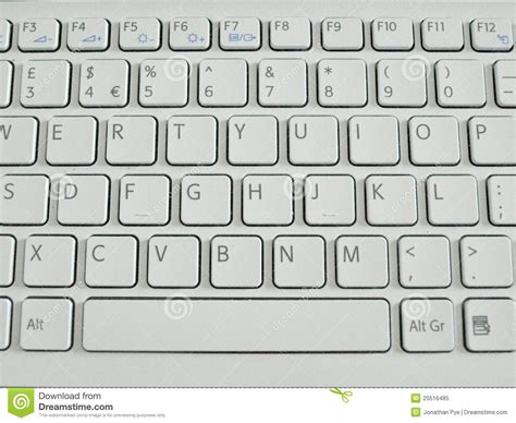 white computer keyboard stock image image  keys surface