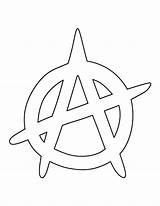 Anarchy Symbol Anarchist Template Clipart Coloring Pattern Outline Sons Pages Star Printable Stencil Patternuniverse Stencils Tattoo Drawing Use Gif Challenging sketch template
