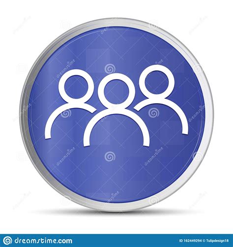 group icon prime blue round button vector illustration