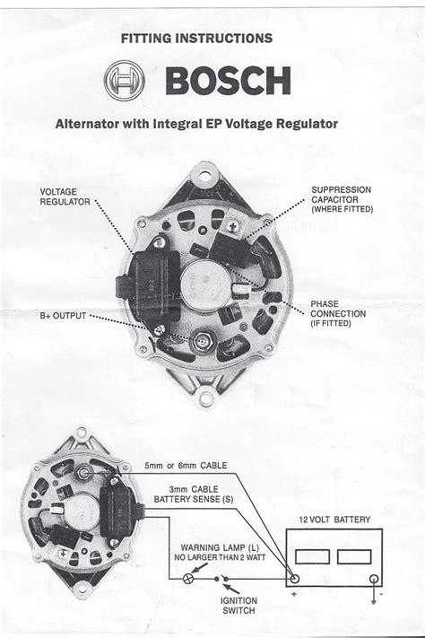 bosch internal regulator alternator wiring diagram alternator car alternator electric motor