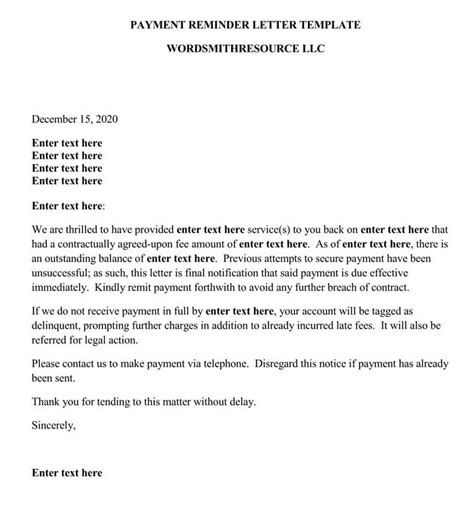 payment letter sample hq printable documents