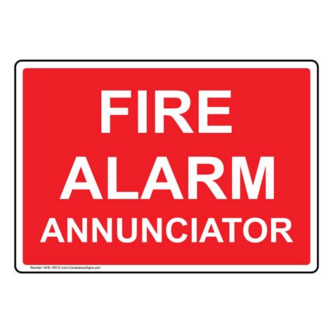 fire alarm annunciator sign nhe  fire safety equipment