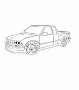 S10 Drawing Chevy Custom Sketch Coloring Pages Template sketch template