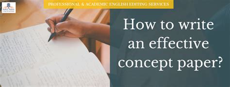 write  effective concept paper author assists llc