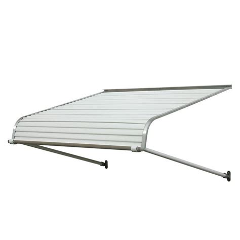 nuimage awnings  ft  series door canopy aluminum awning         white