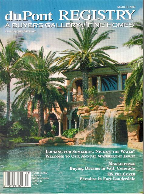 Dupont Registry A Buyers Gallery Of Fine Homes Magazine March 2002 Palm