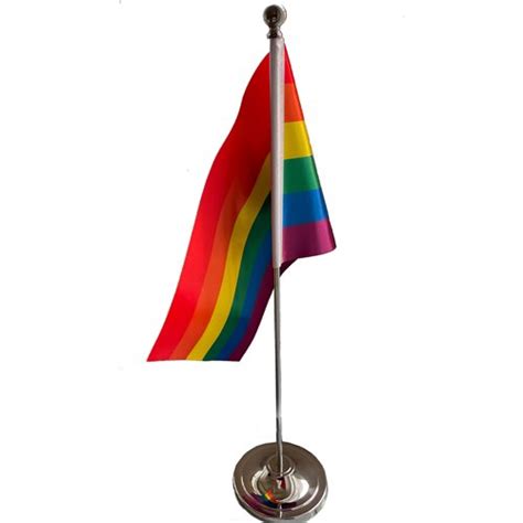 Rainbow Satin Table Flag Qx Shop