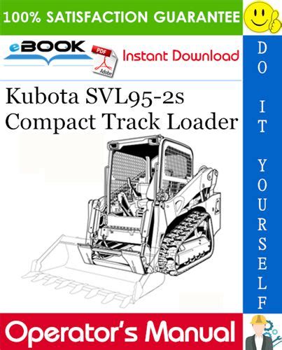 kubota svl  compact track loader operators manual manual kubota operation  maintenance