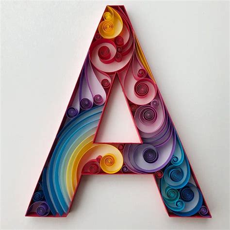 letter  quilled art home decor wall art     paper