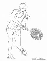 Tennis Player Backhand Woman Coloring Drawing Grip Williams Serena Pages Handed Performing Double Color sketch template