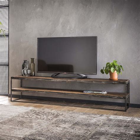 meuble tv industriel en bois  cm selenia matelpro