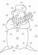 Snowman Digi Calendar Disimpan sketch template