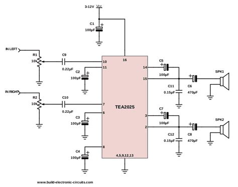 simplest audio amplifier circuit diagram
