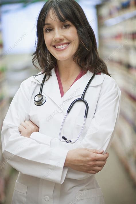 Female Doctor Smiling Stock Image F003 7584 Science Photo Library