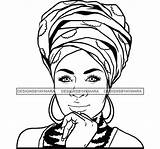 Svg Head Wrap Woman Turban Scarf Afro Zoom Click sketch template