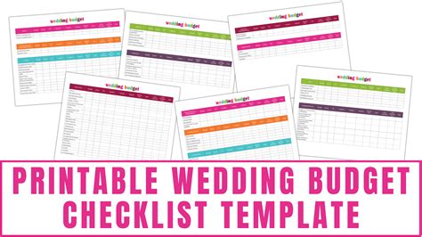 editable wedding budget planner templates canva wedding