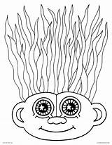 Coloring Crazy Hair Pages Troll Doll Printable Wacky Haircut Color Template Kids Adult Print Trolls Drawing Getcolorings Getdrawings Fresh Poppy sketch template
