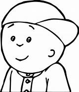 Coloring Caillou Wecoloringpage sketch template
