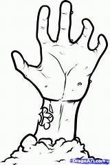 Draw Zombie Hand Drawing Coloring Zombies Pages Scary Kids Step Drawings Creative Topics Cartoon Kid Monsters Easy Dragoart Printable Halloween sketch template