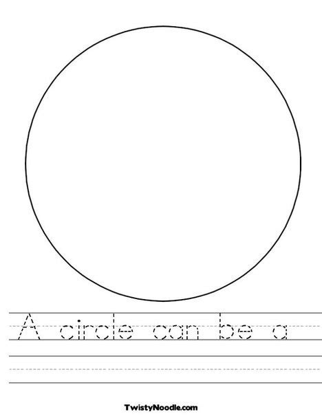 circle    worksheet  twistynoodlecom worksheets circle