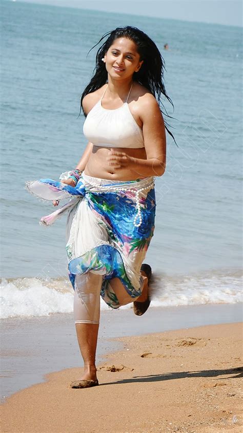 anushka shetty hottest wet dress photos in beach