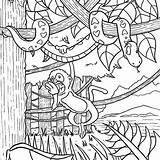 Rainforest Coloring Printable Pages Amazon Getdrawings Getcolorings sketch template