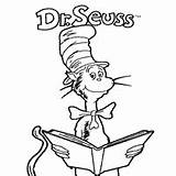 Seuss Coloring Hat Dr Cat Reading Pages Printable Books Colouring Color Book Print Birthday Surfnetkids Sheet Sheets Worksheets Alphabet Kids sketch template