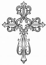 Cross Drawing Coloring Pages Tattoo Tattoodaze Tattoos sketch template