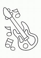 Instrument Guitare sketch template