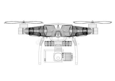drone architect blueprint isolated stock illustration illustration  camera geometry
