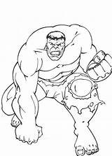Coloring Hulk Pages Avengers Super Heroes Popular sketch template