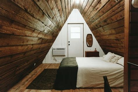american cabin shaped   triangle    dream  cozy winter