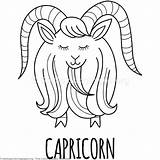 Capricorn Getcoloringpages sketch template