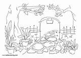 Garden Coloring Pages Printable Adults Kids sketch template